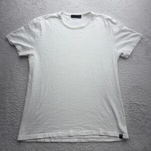 G/FORE Mens XL White Slub Knit Crew Neck Short Sleeve T-Shirt Golf Casual
